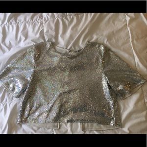 Sequin crop top